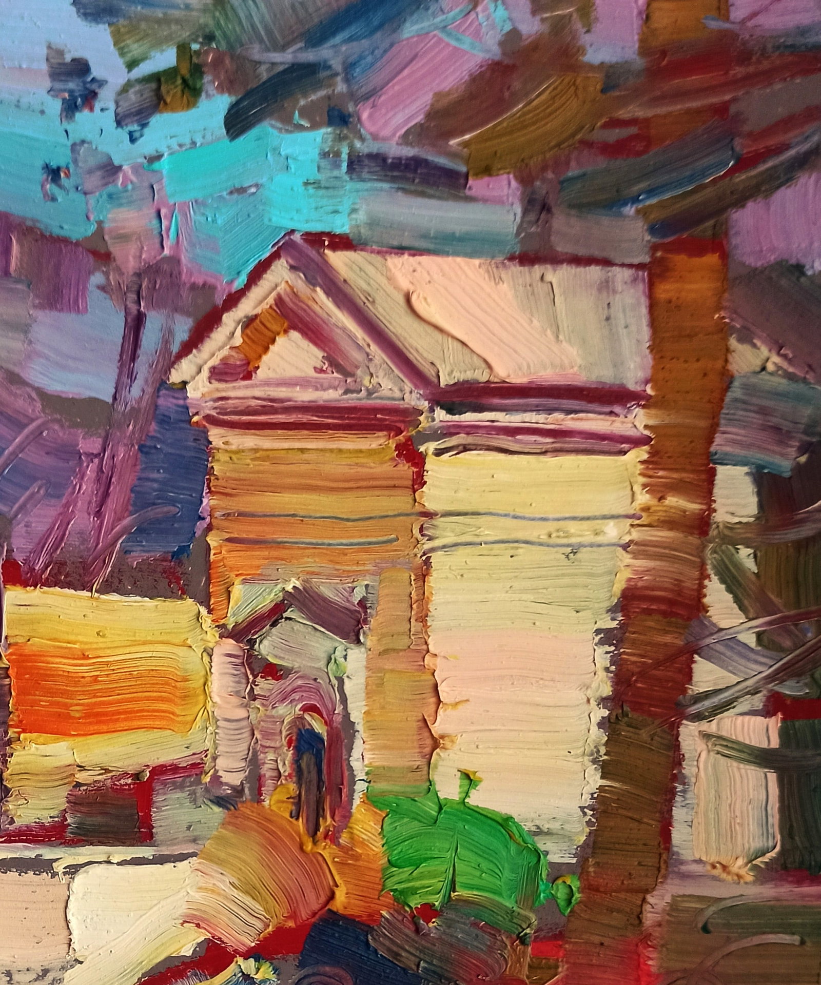 Oil painting Ancient house in the city Viktor Khadzhinov - 3