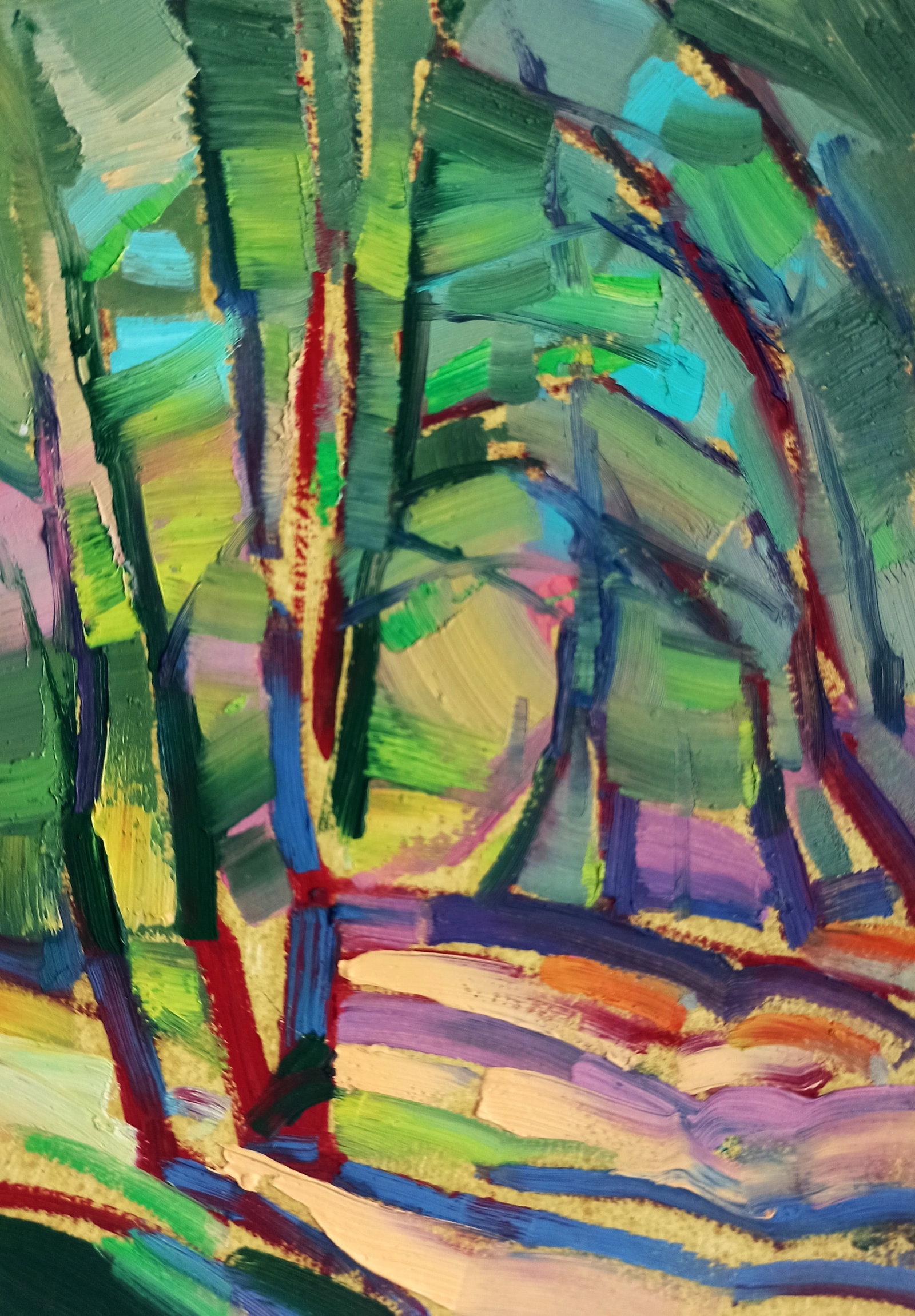 Oil painting Sunlight in the forest Viktor Khadzhinov (1 of 5)