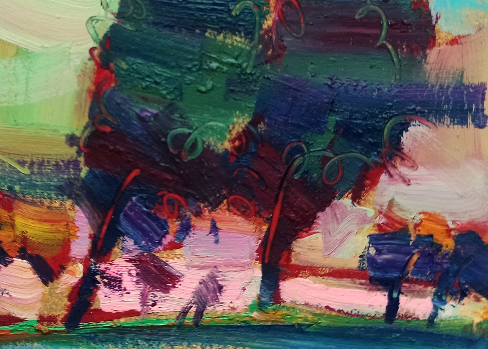 Oil painting Among the big trees Viktor Khadzhinov - 5