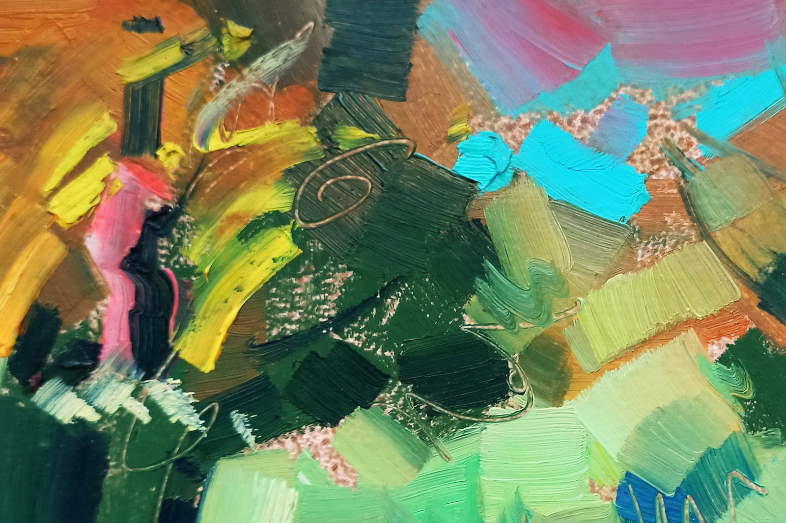 Oil painting Jogging through the forest Viktor Khadzhinov - 2