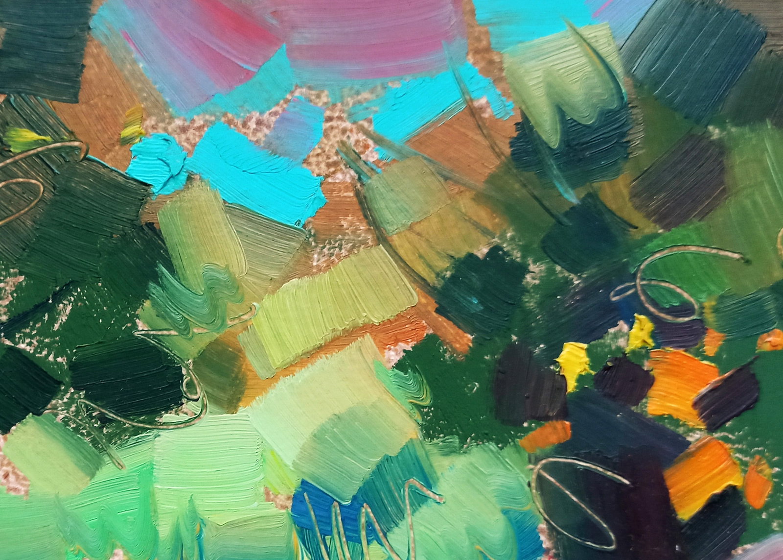 Oil painting Jogging through the forest Viktor Khadzhinov - 3