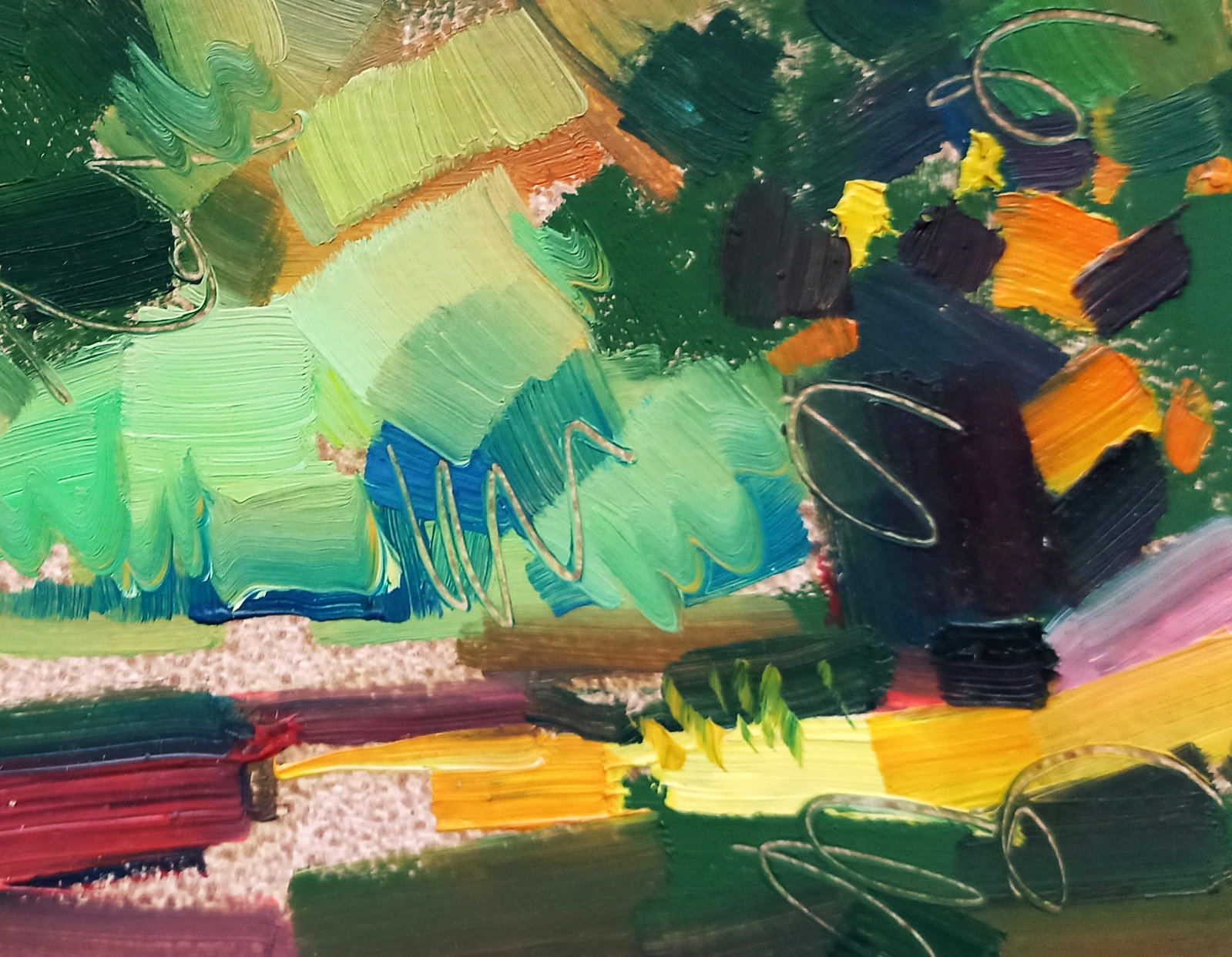 Oil painting Jogging through the forest Viktor Khadzhinov - 5