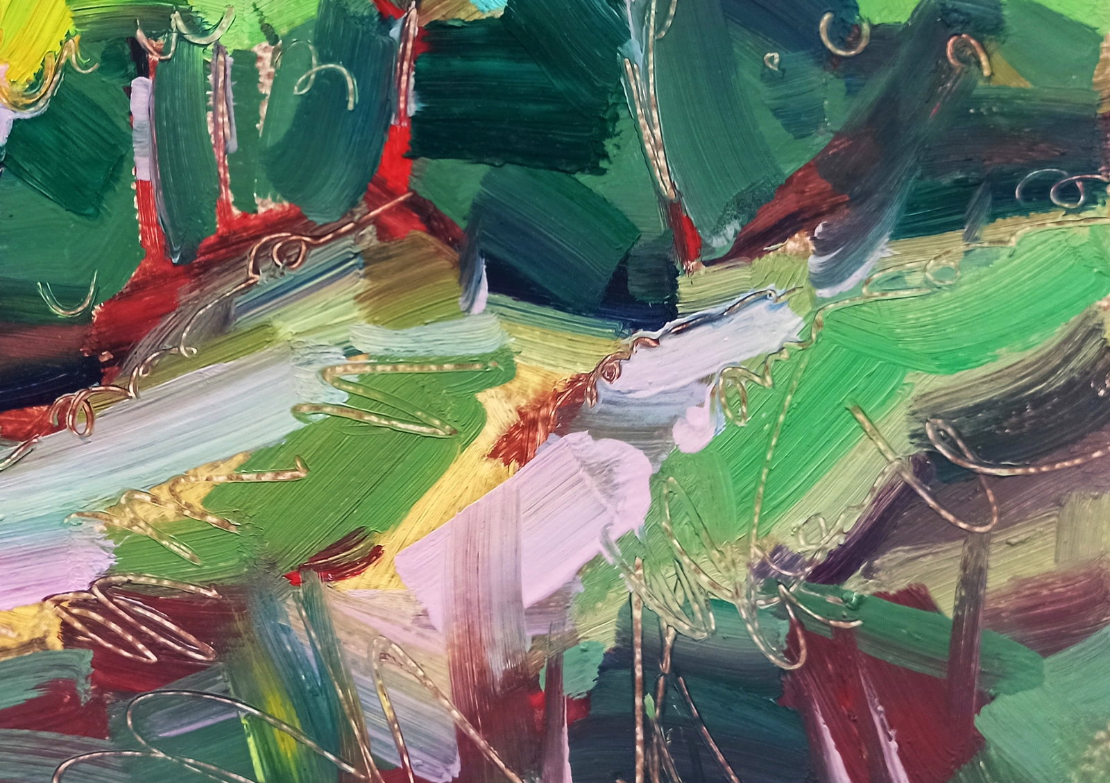 Oil painting Forest on a hill Viktor Khadzhinov - 5