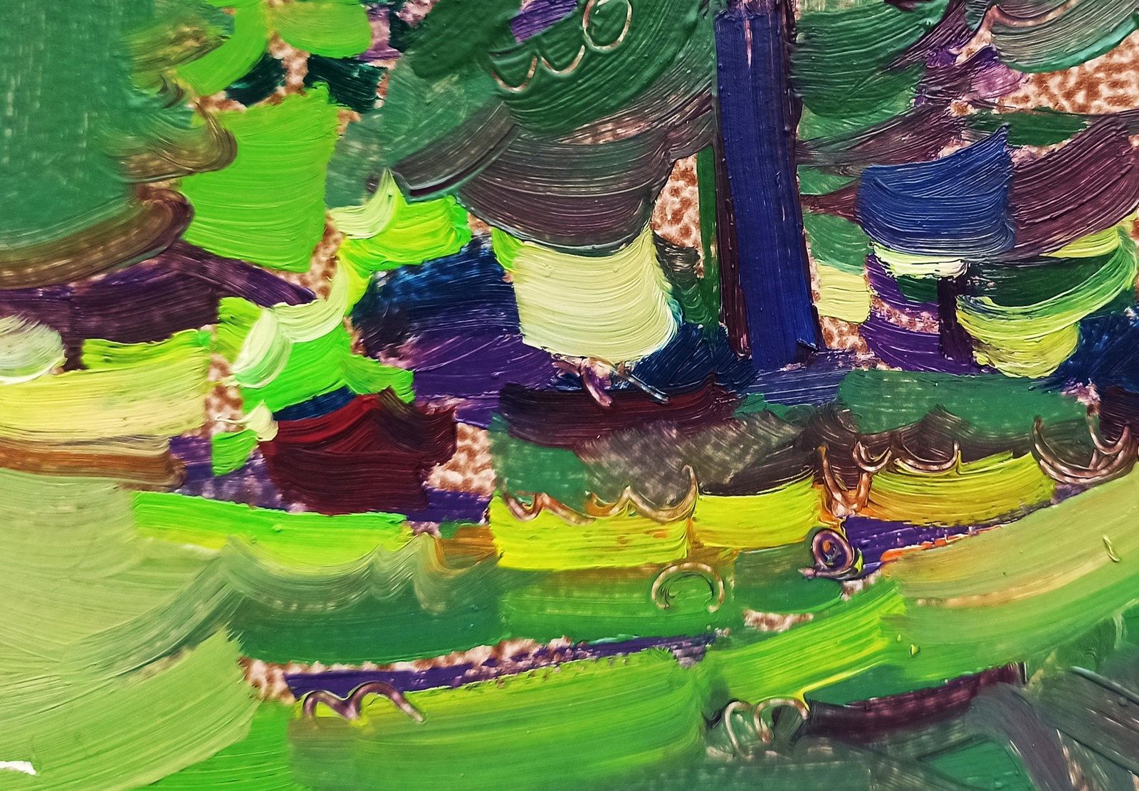 Oil painting Summer green forest Viktor Khadzhinov - 4