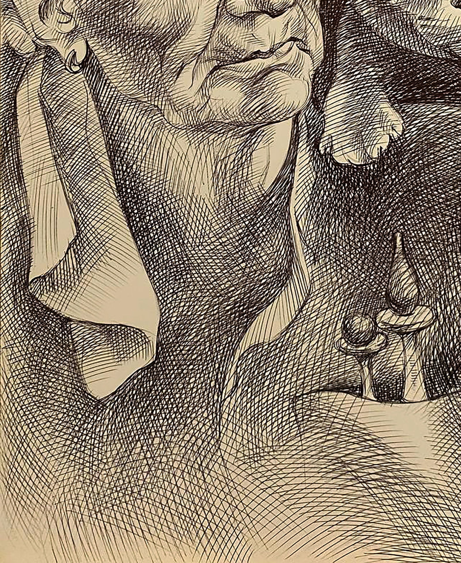 Pen painting Young chess player Natalia Bulat - 4