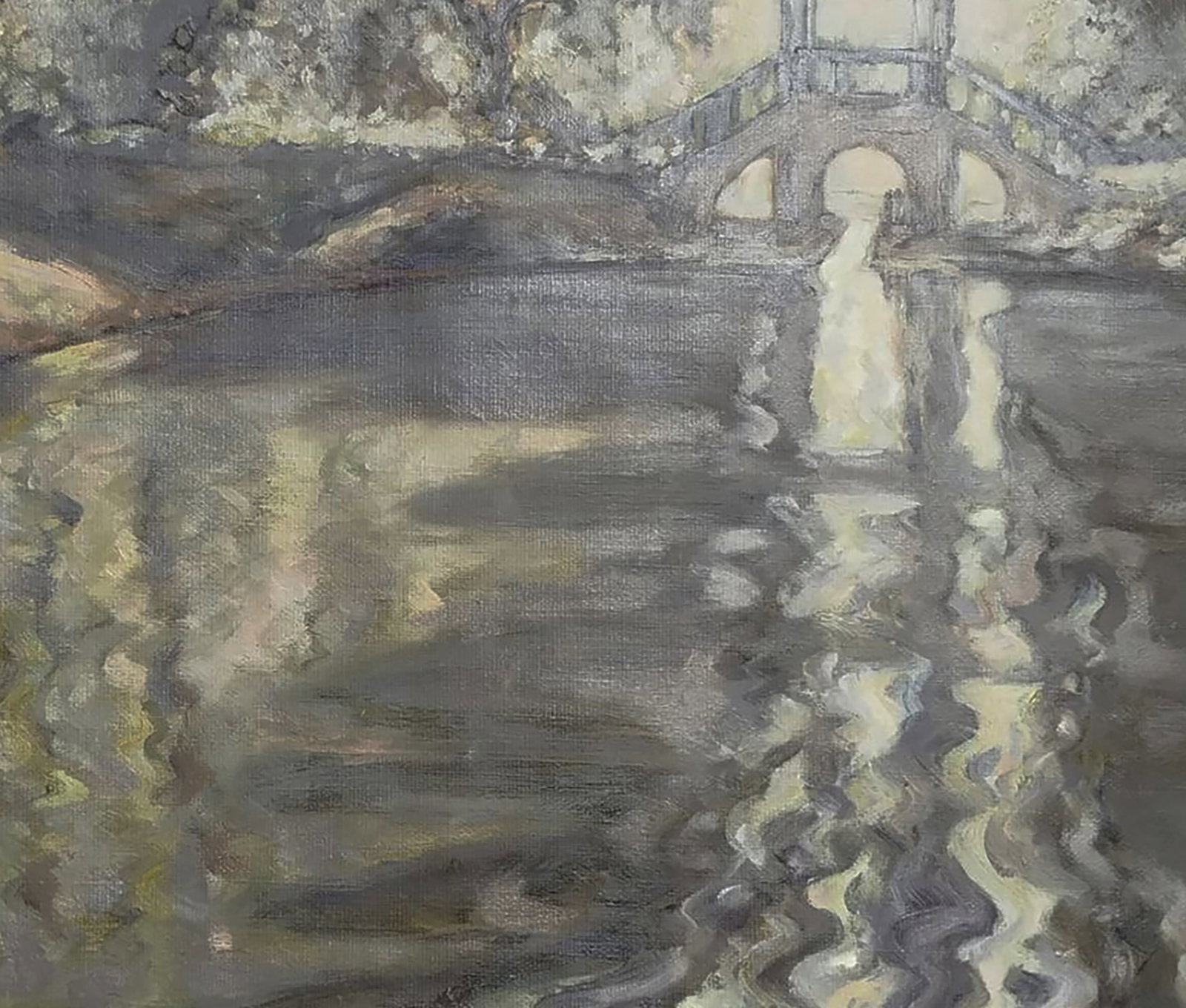 Oil painting Chinese bridge Leonid Pavlenko - 6