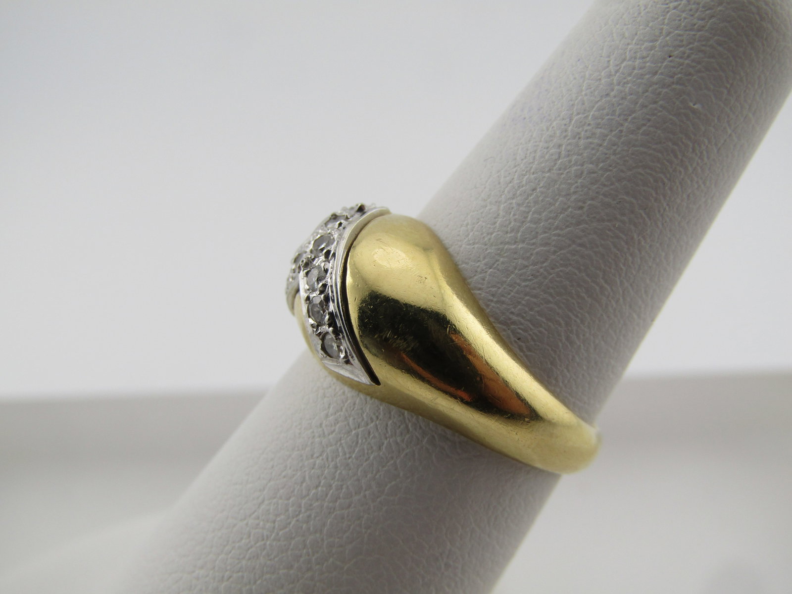 Vintage 18kt Multi-Diamond Domed Ring, Sz. 6, 1960'S-1980'S - 2