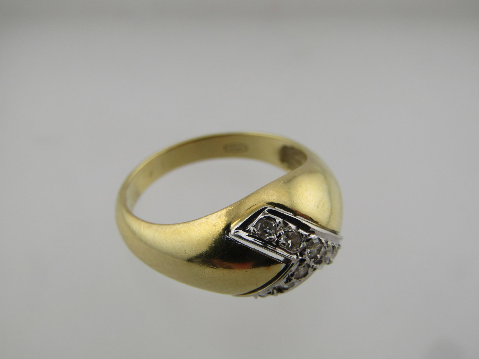 Vintage 18kt Multi-Diamond Domed Ring, Sz. 6, 1960'S-1980'S - 5