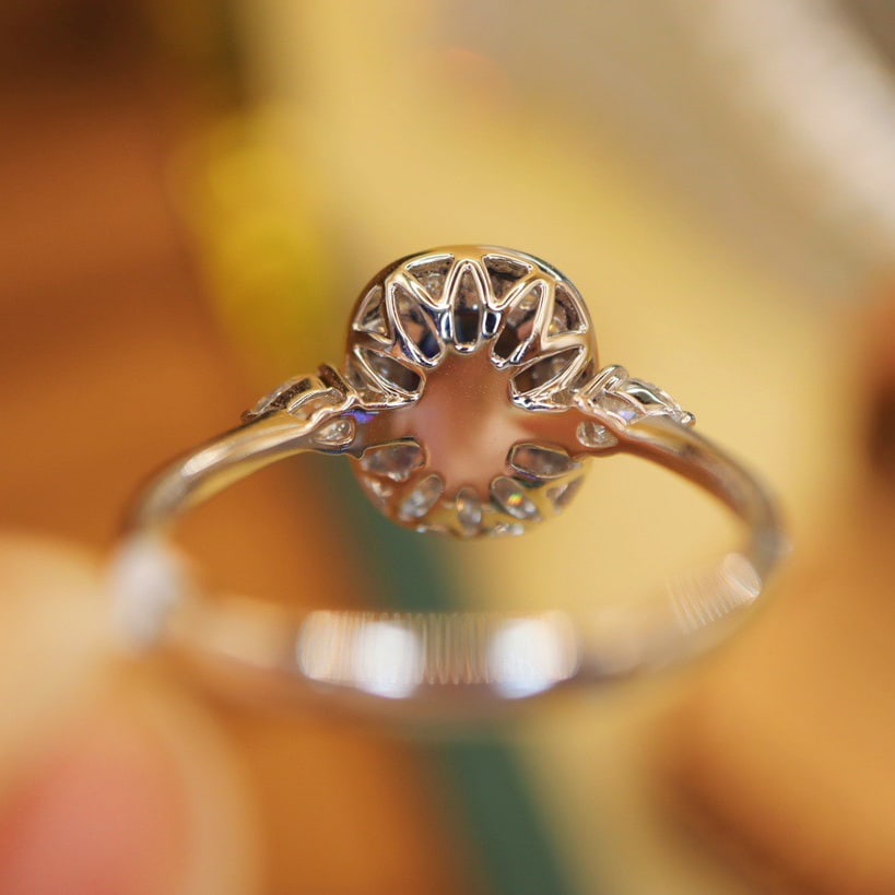 14K GOLD 1.20 CTW NATURAL SAPPHIRE and DIAMOND RING - 4