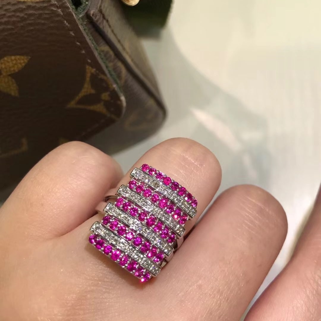 14K GOLD 1.12 CTW NATURAL RUBY and DIAMOND RING - 3