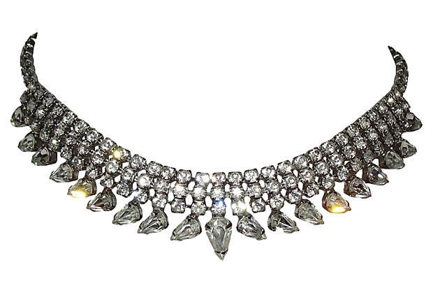 Weiss Rhinestone Bib Necklace - 2