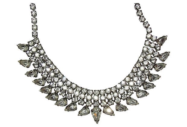 Weiss Rhinestone Bib Necklace - 4