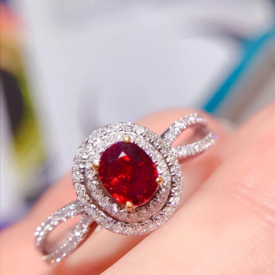 14K GOLD 0.87 CTW NATURAL RUBY and DIAMOND RING - 2