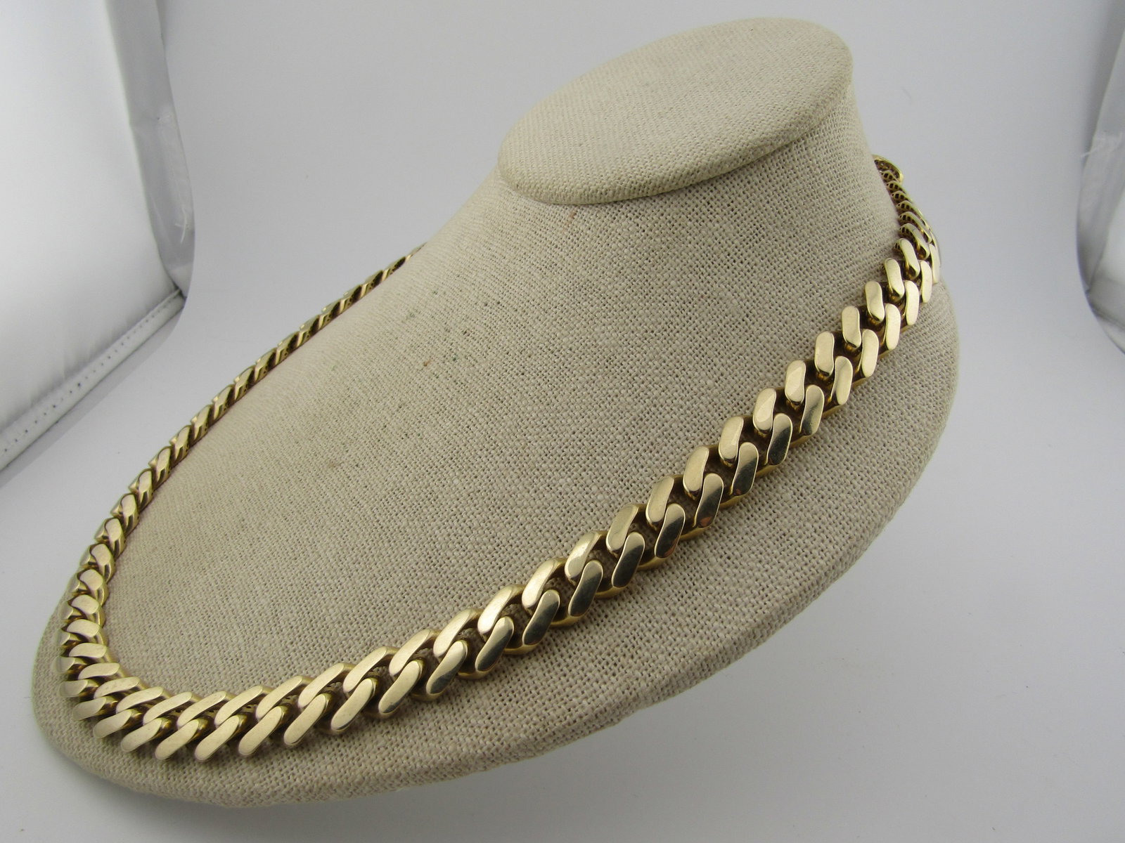 10kt Monaco Chain Necklace, Men's, Unisex, 22, 11.5mm - 2