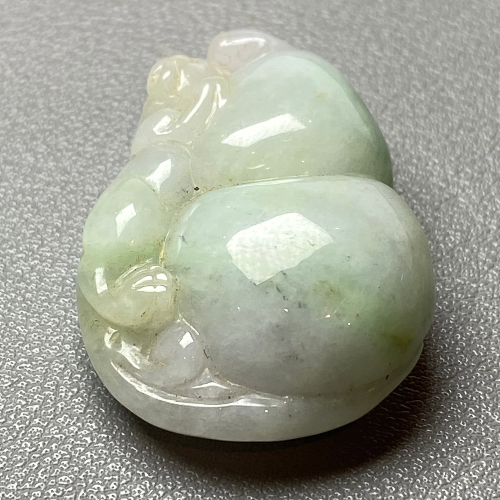 Antique Chinese Natural Jadeite Jade Carved Gourd and Mythical Creature - 2