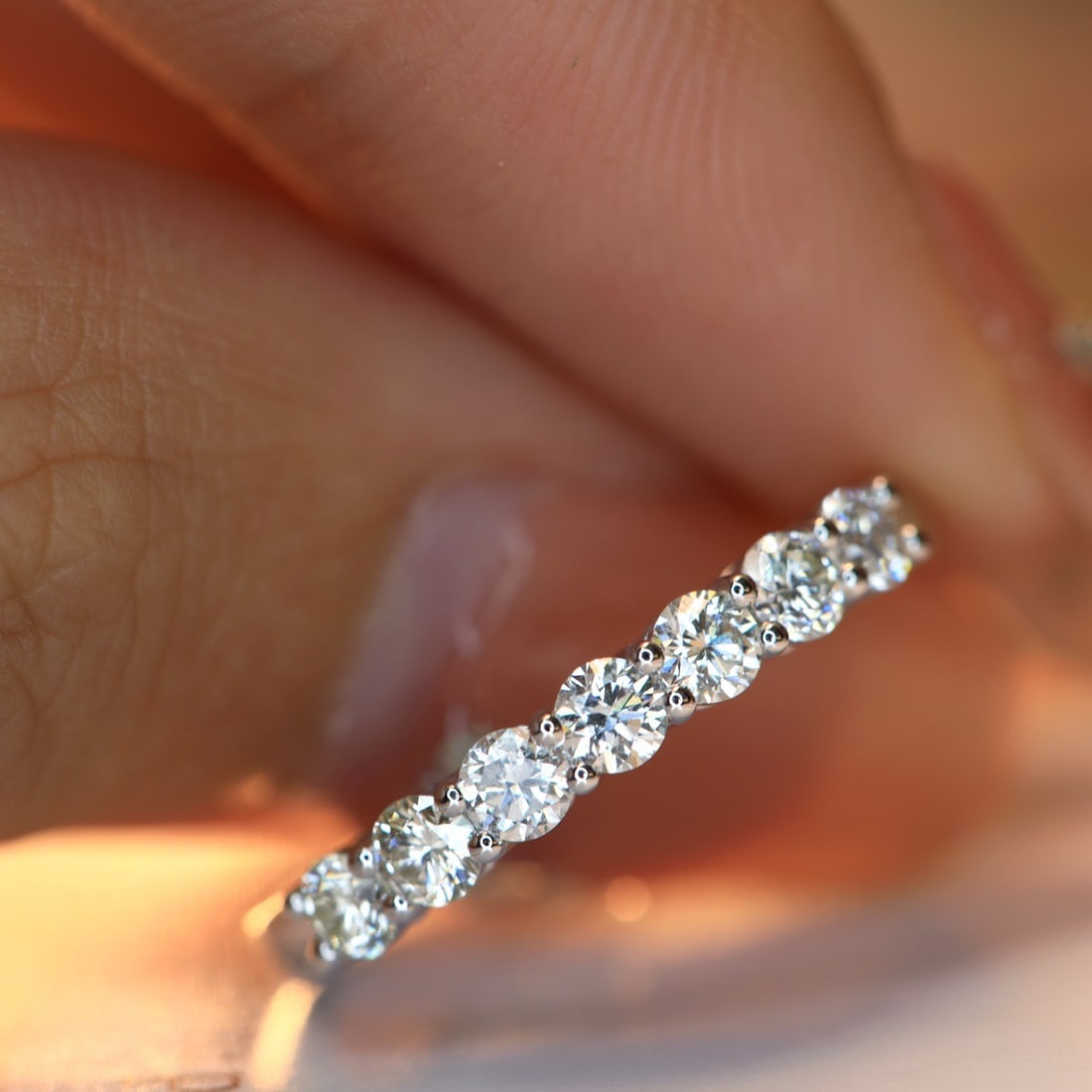 14K GOLD 0.58 CT NATURAL H DIAMOND RING - 3