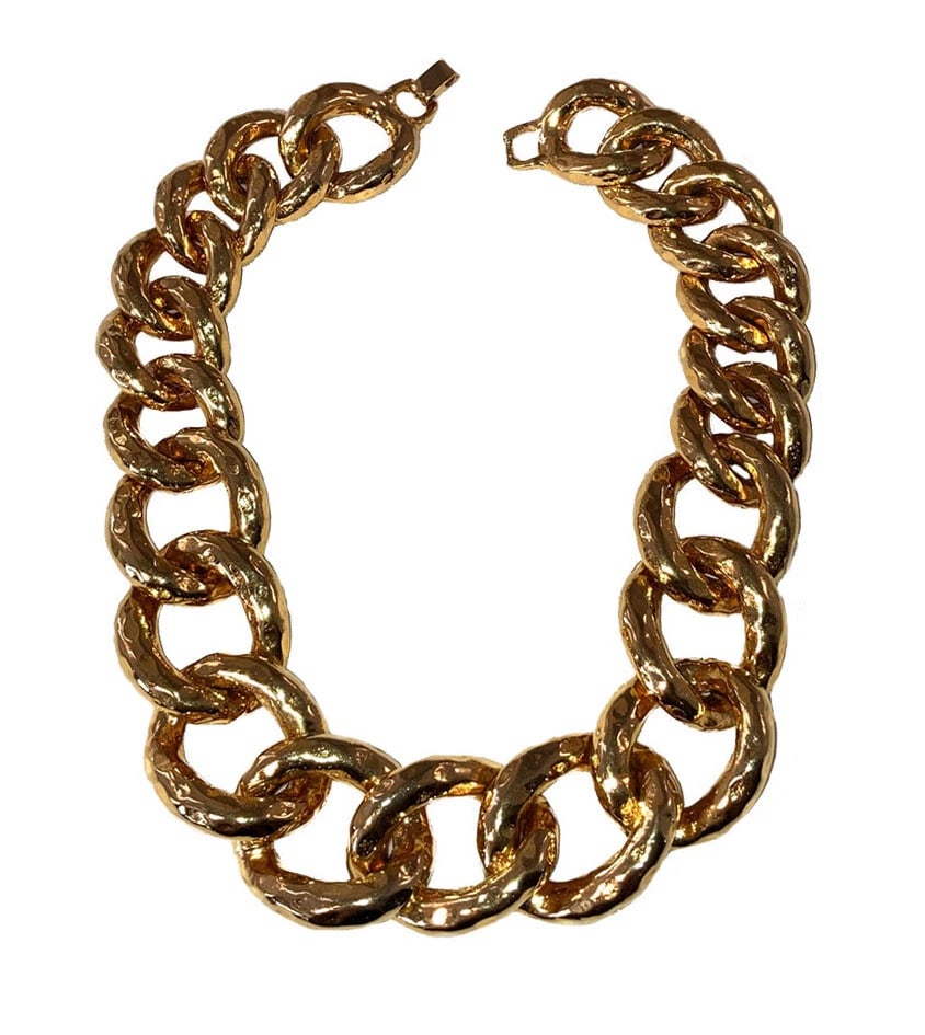 Kenneth Jay Lane KJL Runway Gold Plated Jumbo Chain Necklace - 3