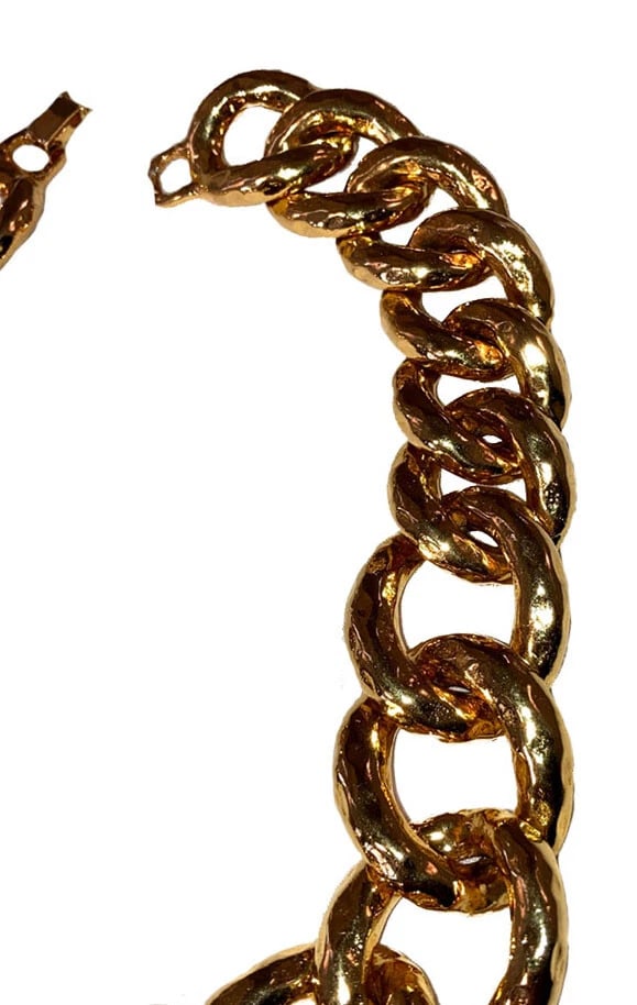 Kenneth Jay Lane KJL Runway Gold Plated Jumbo Chain Necklace - 5