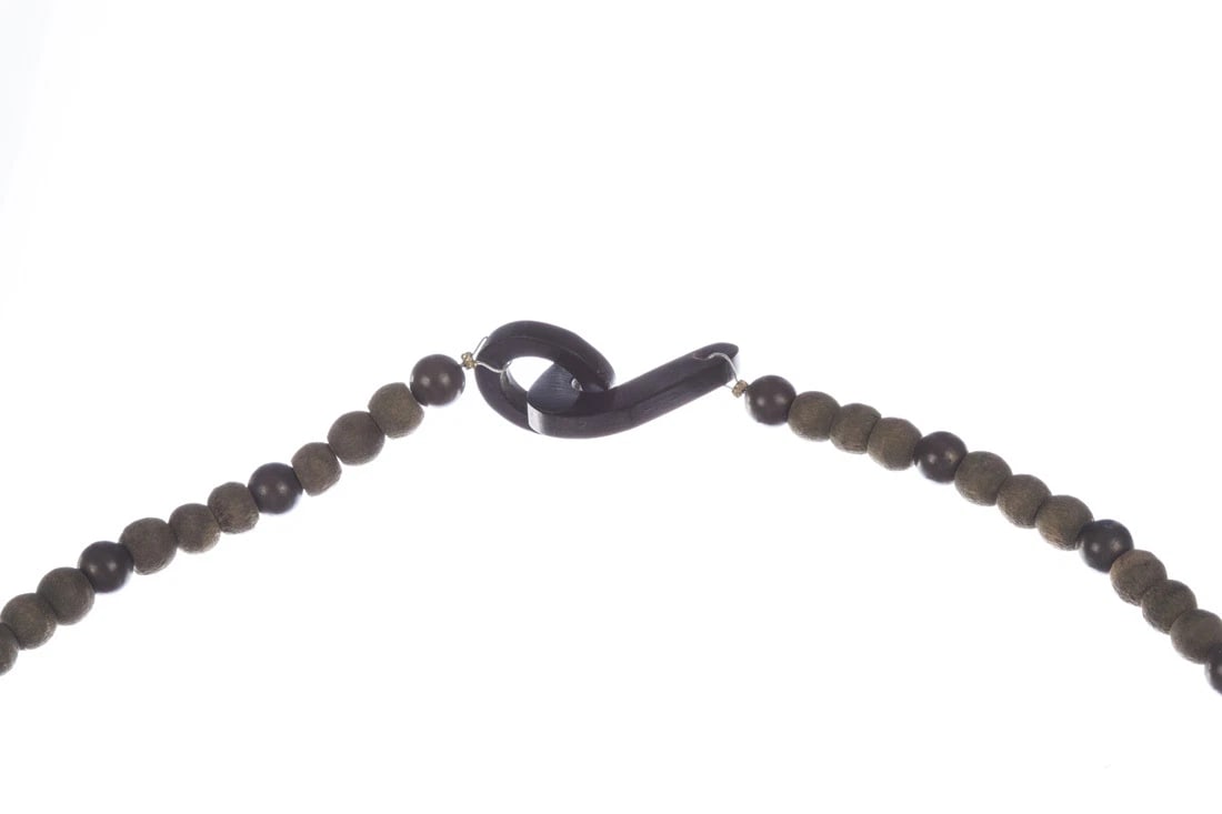 African Wood Safari Bead Charm Necklace - 7