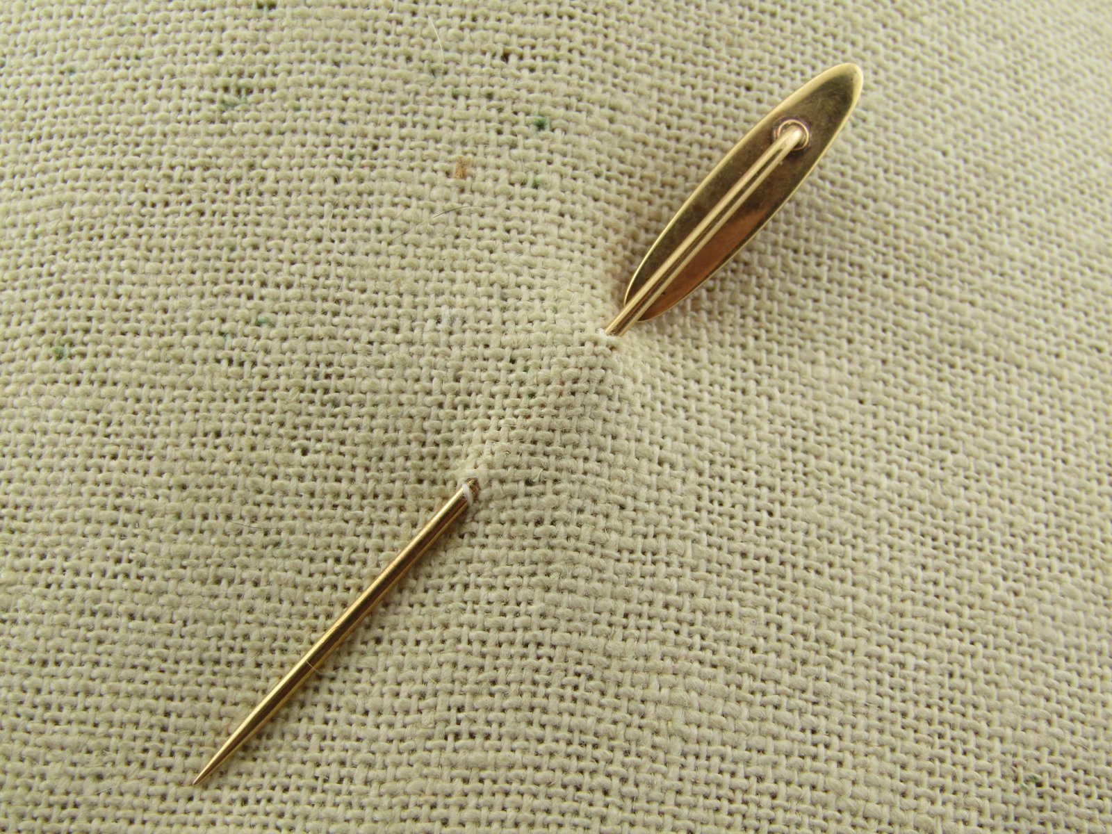 Vintage 14kt Carnelian Stick Pin, 1940's-1950's - 7