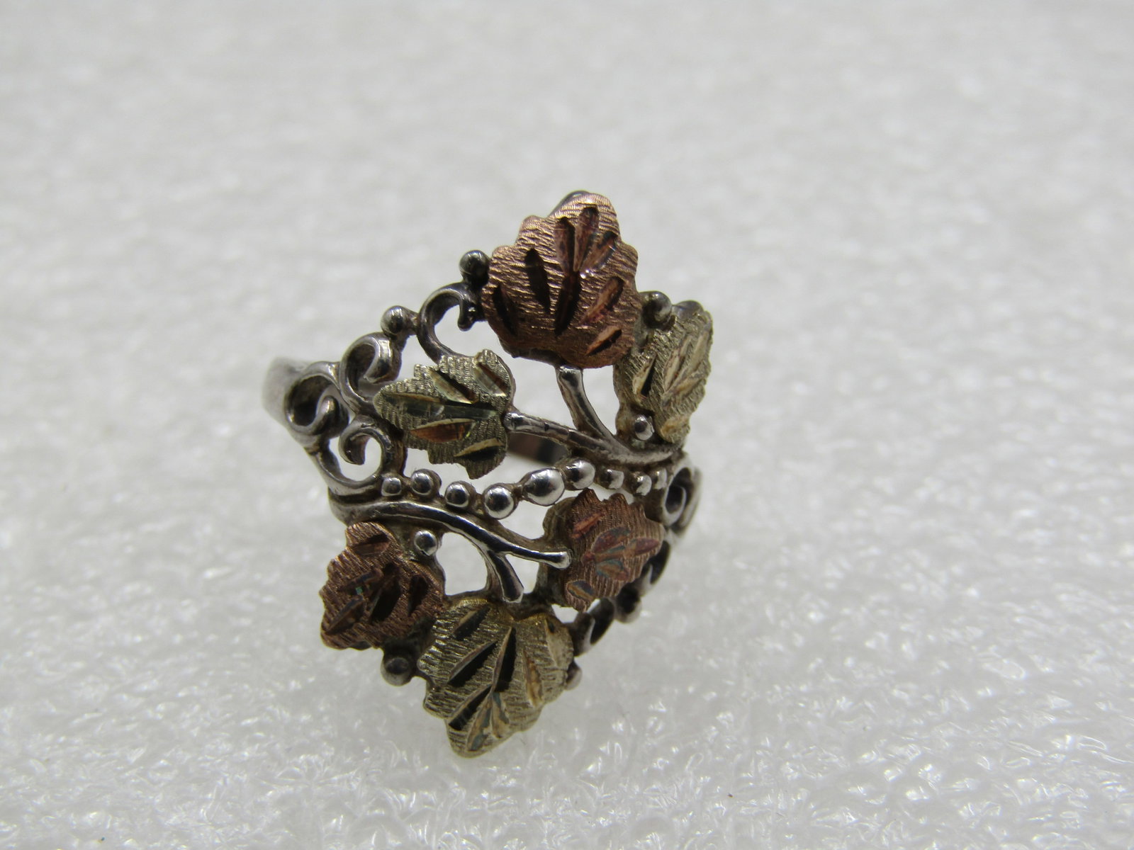 Vintage 10kt and Sterling Black Hills Gold Ring, Sz. 6 - 7