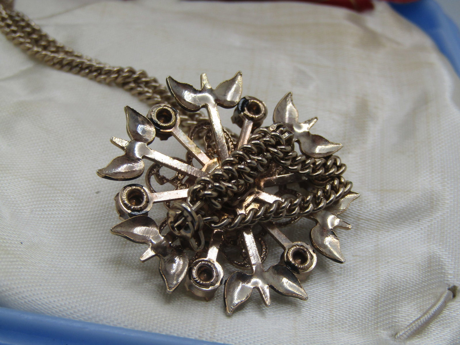 Vintage Rhinestone Brooch/Necklace, Bracelet, Clip Earrings, Jewels by Lynette, Design by Richard, - 7