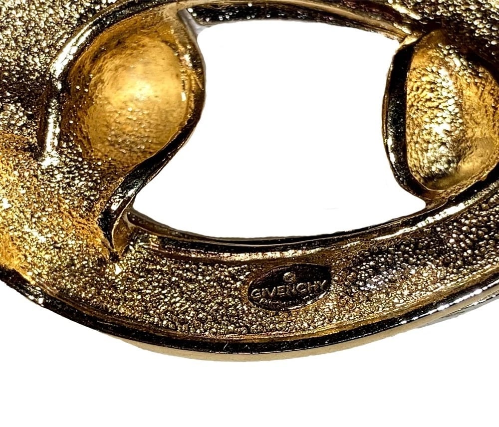 Givenchy Huge Runway Goldtone Rhinestone Chain Link Statement Necklace - 7