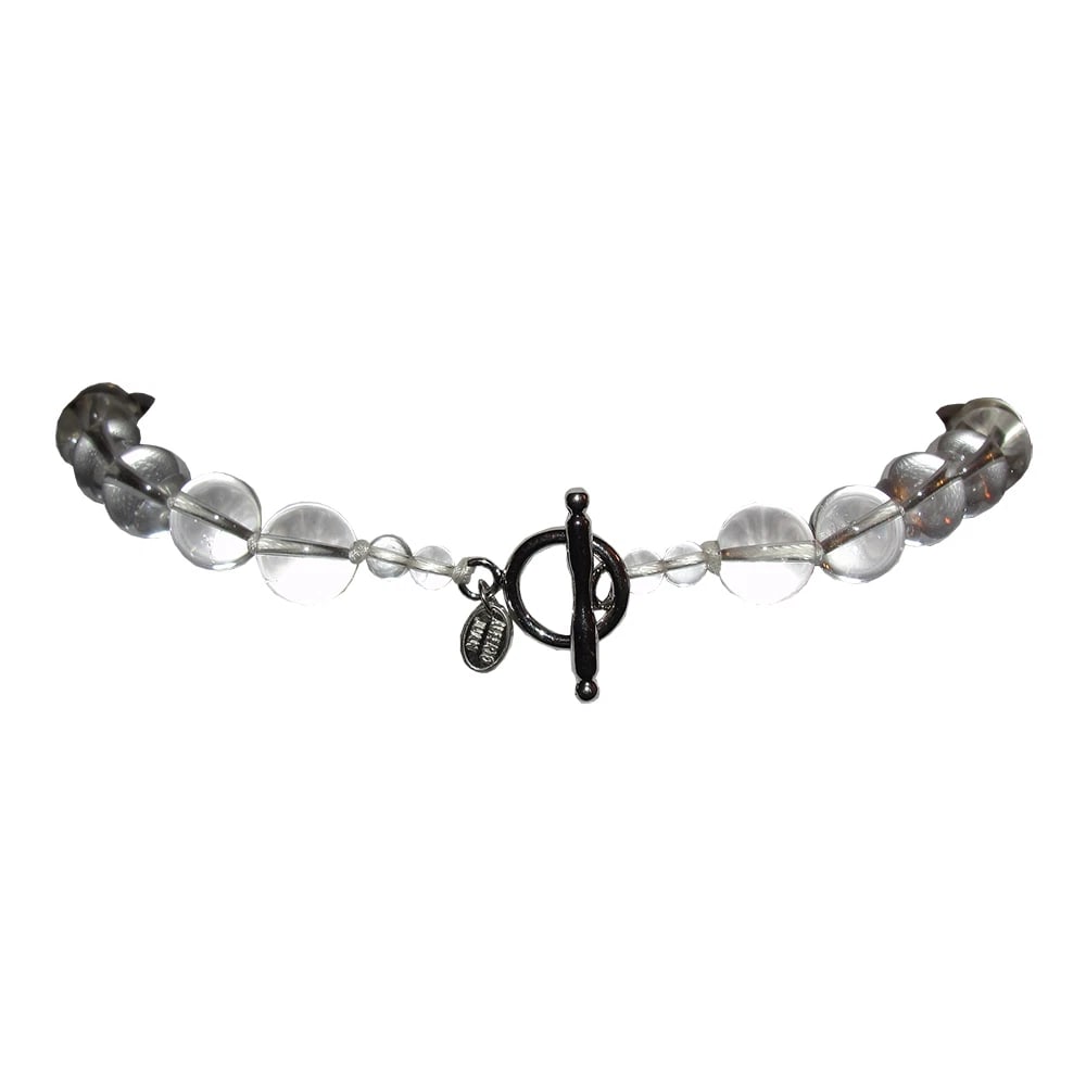 Small Pools of Light Rock Crystal Quartz Bead Princess Necklace Alberto Juan - 5