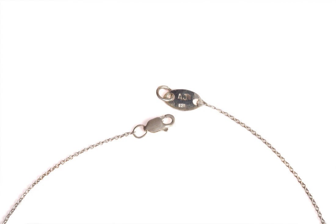Sterling Silver Feather Charm Necklace - 5