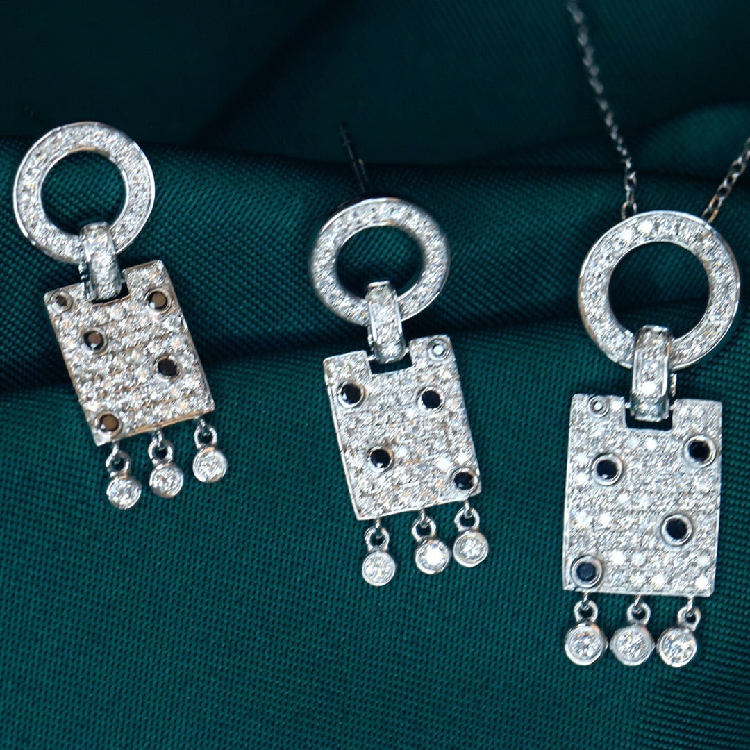 14K GOLD 1.05 CTW NATURAL H DIAMOND JEWELRY SET - 6