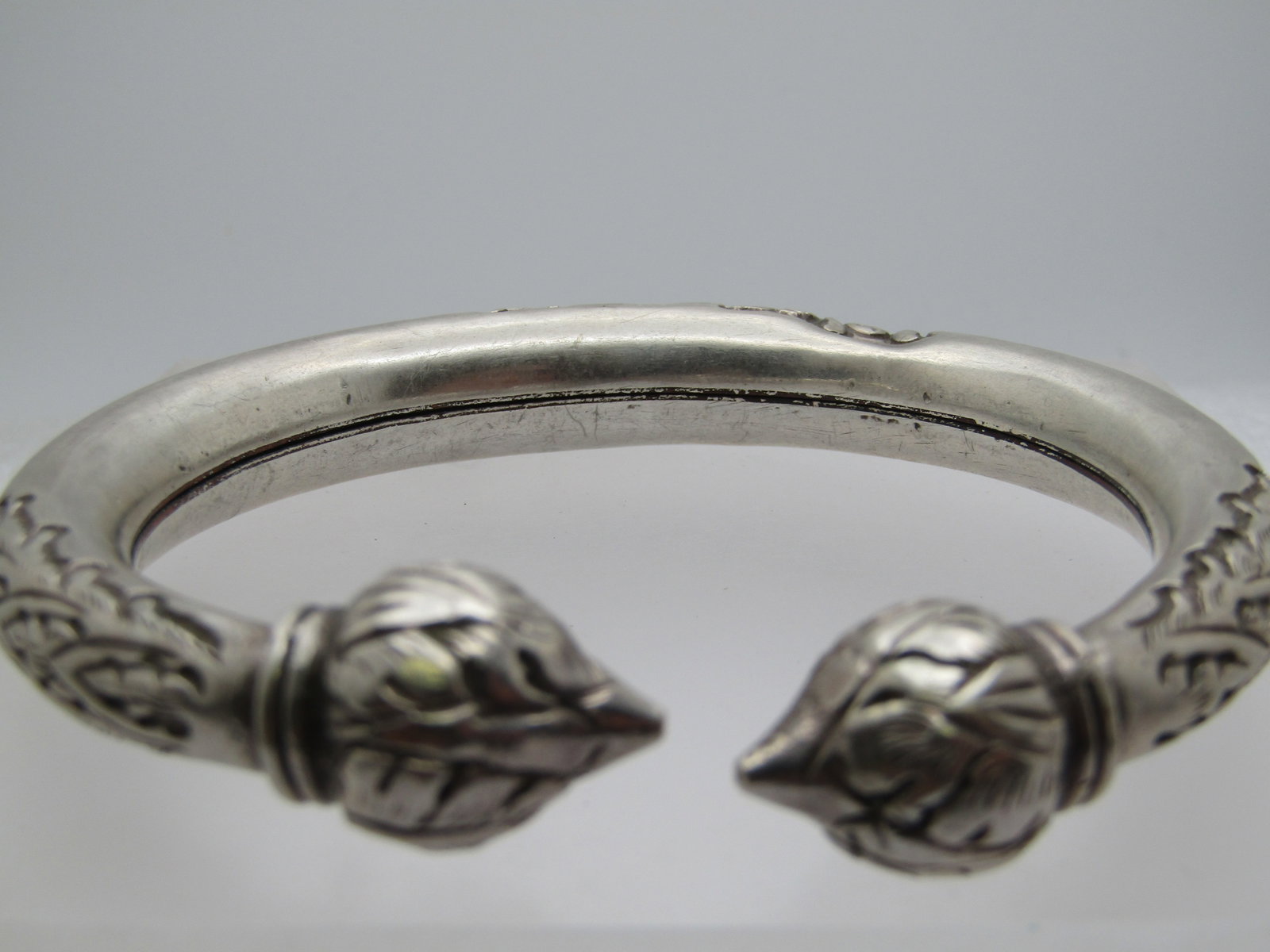 Vintage .900 Silver Cuff Bracelet, 7.75", 1940's-1950's - 5