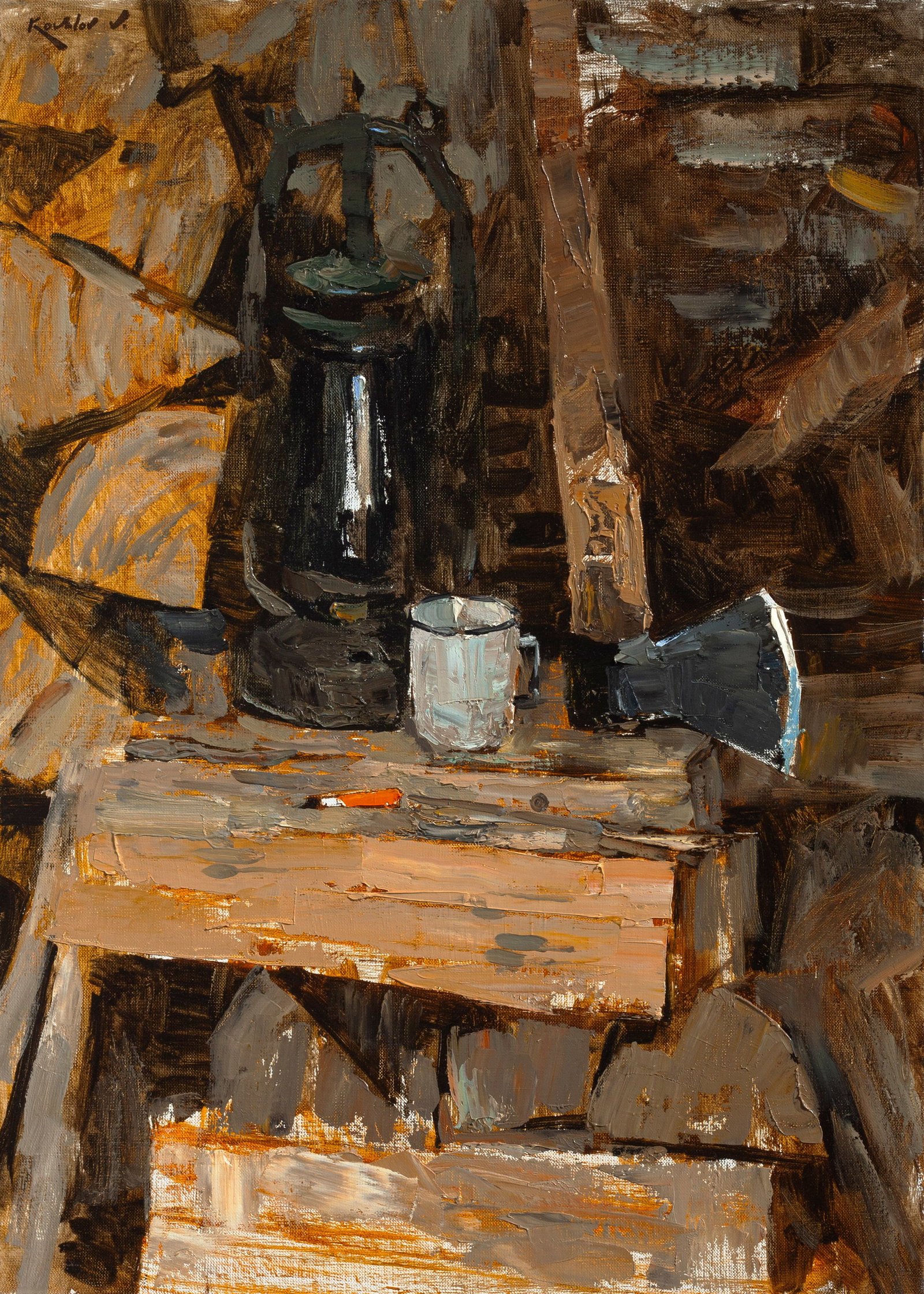 Oil painting time to rest Ukrainian Artist (1 of 5)