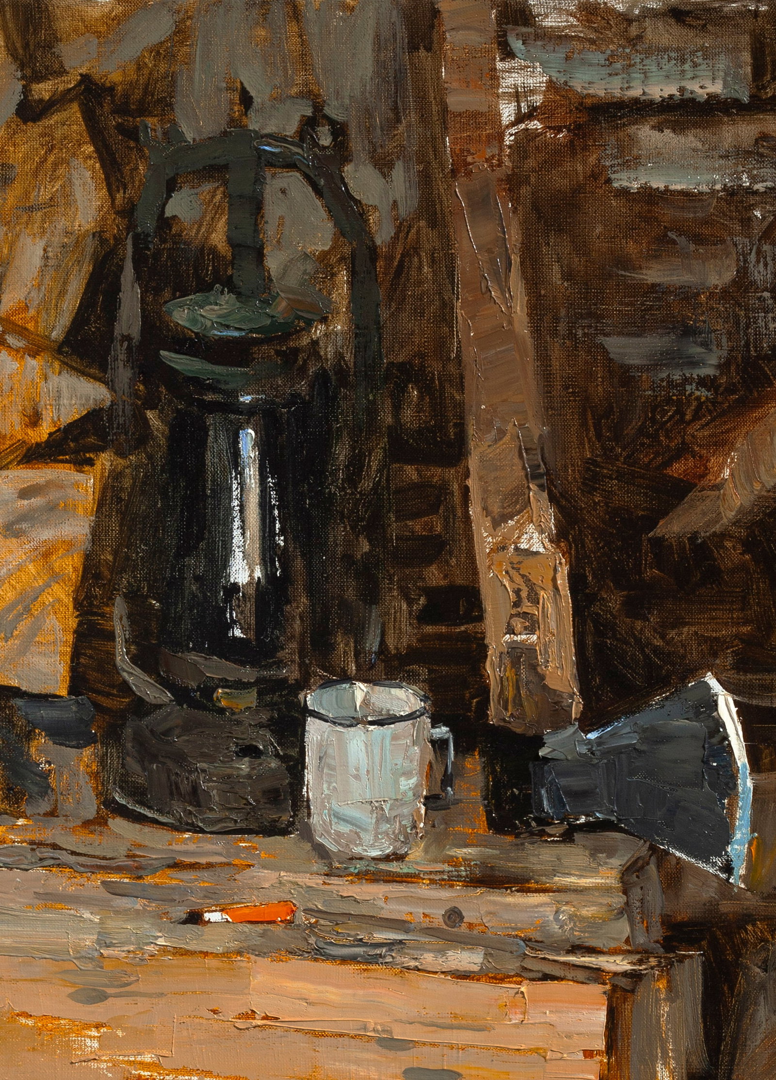 Oil painting time to rest Ukrainian Artist - 2