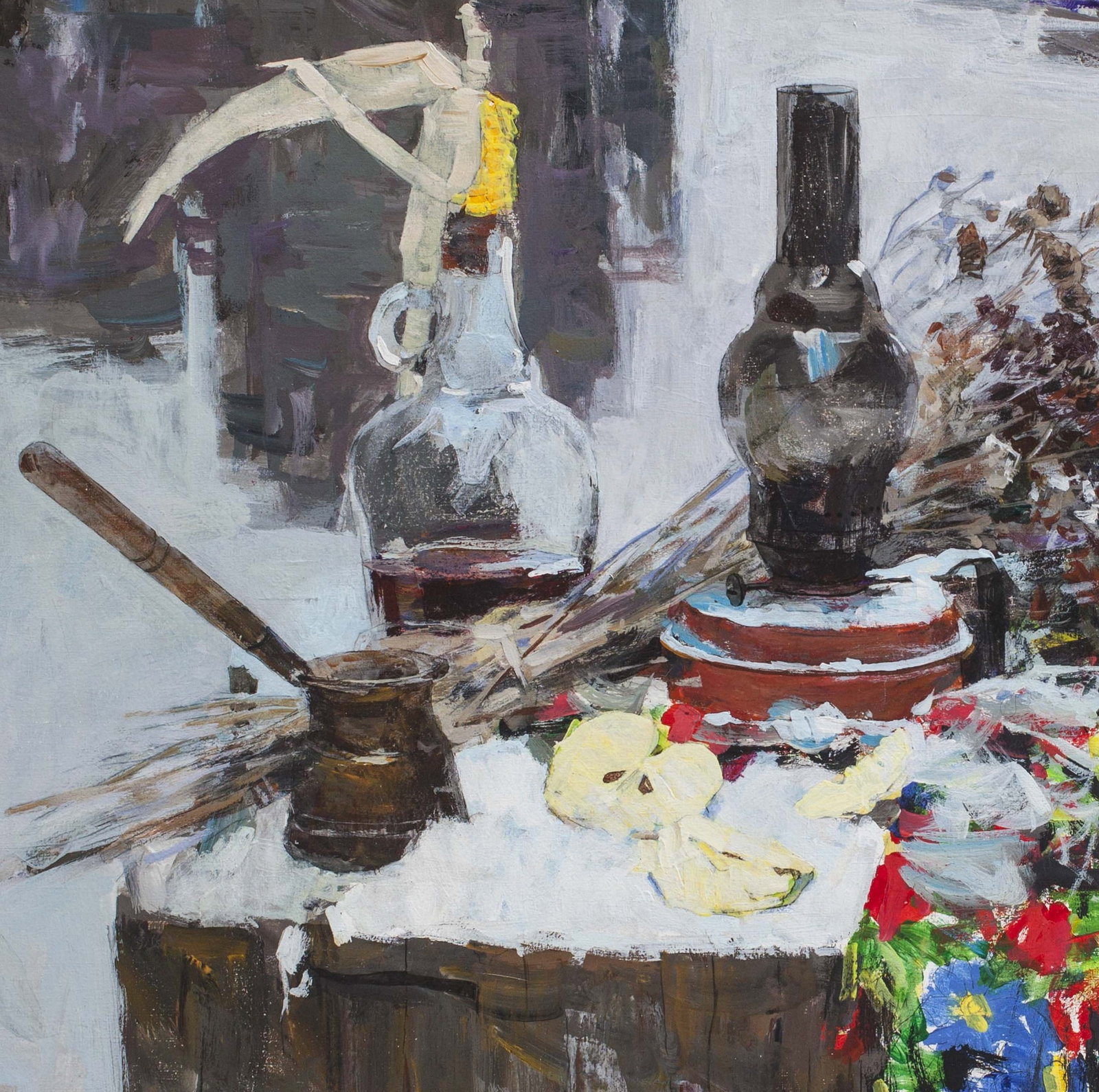 Oil painting Winter still life Ukrainian Artist - 2