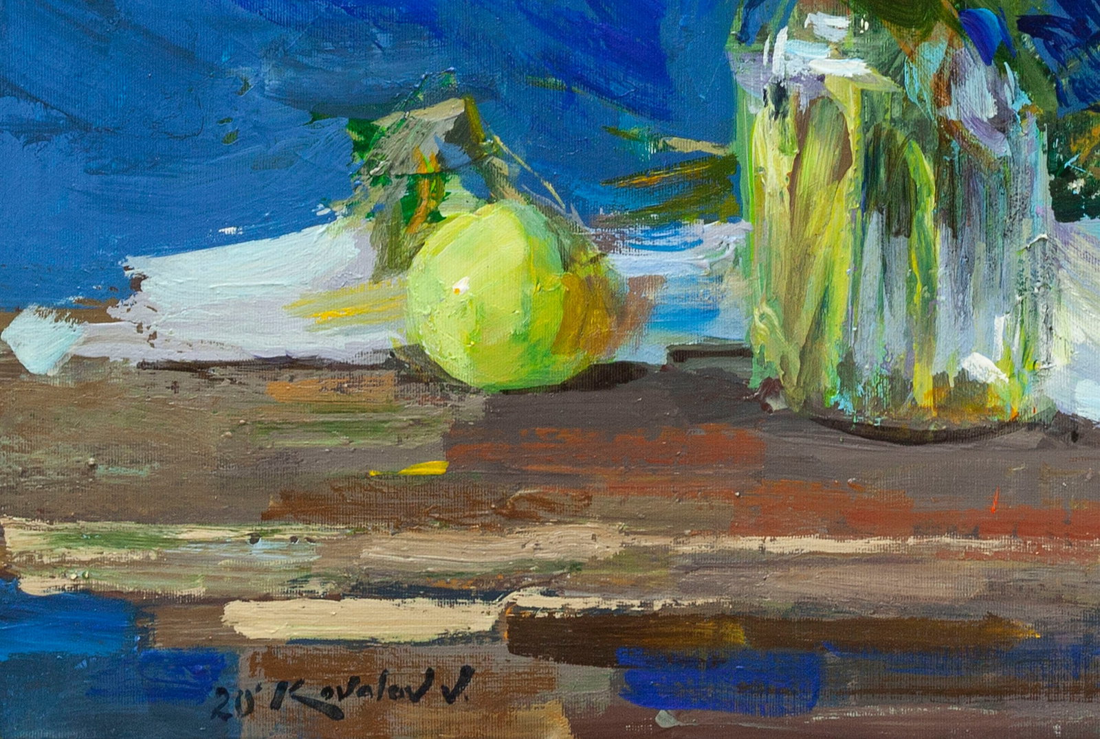 Oil painting Yellow flowers Ukrainian Artist - 5