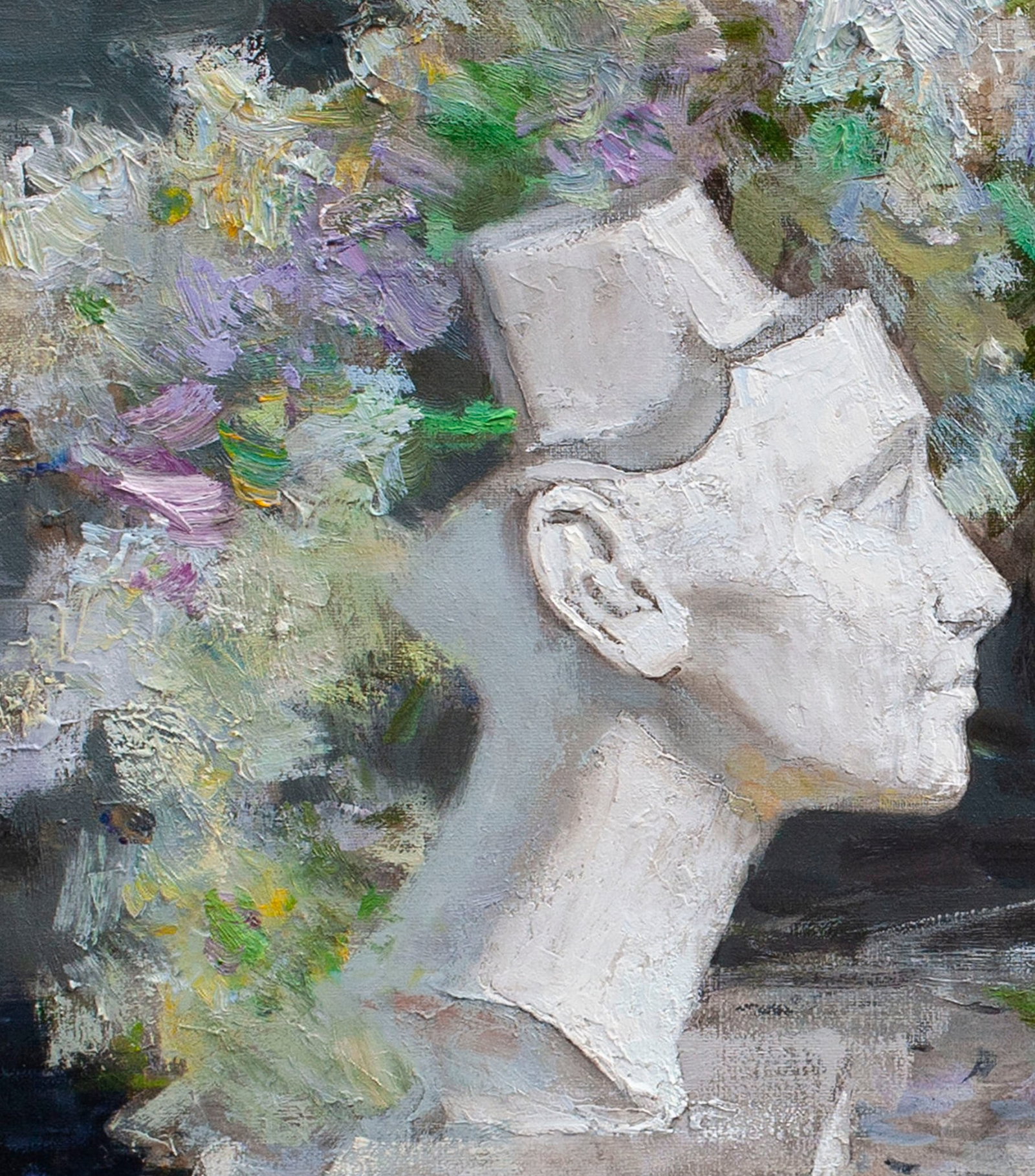 Oil painting Nefertiti and Lilac Ukrainian Artist - 4