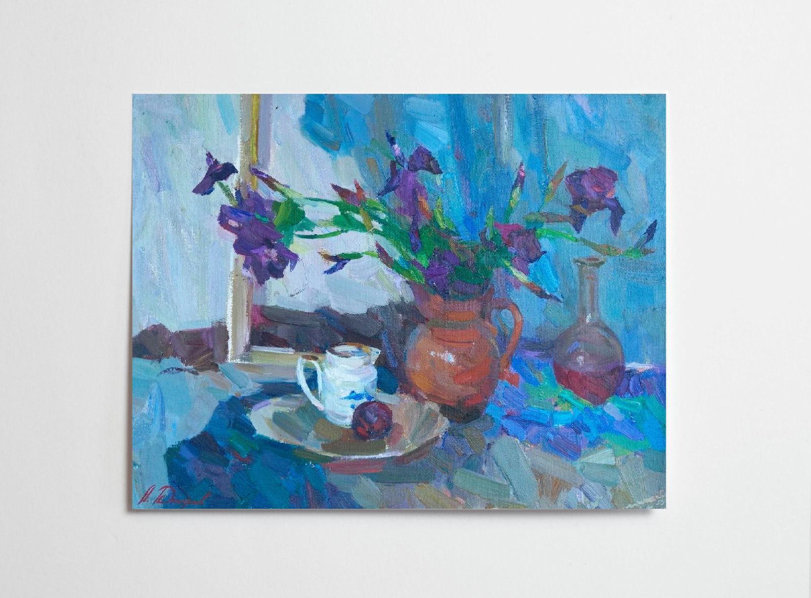 Oil painting Dark irises Alex Ditriev - 2