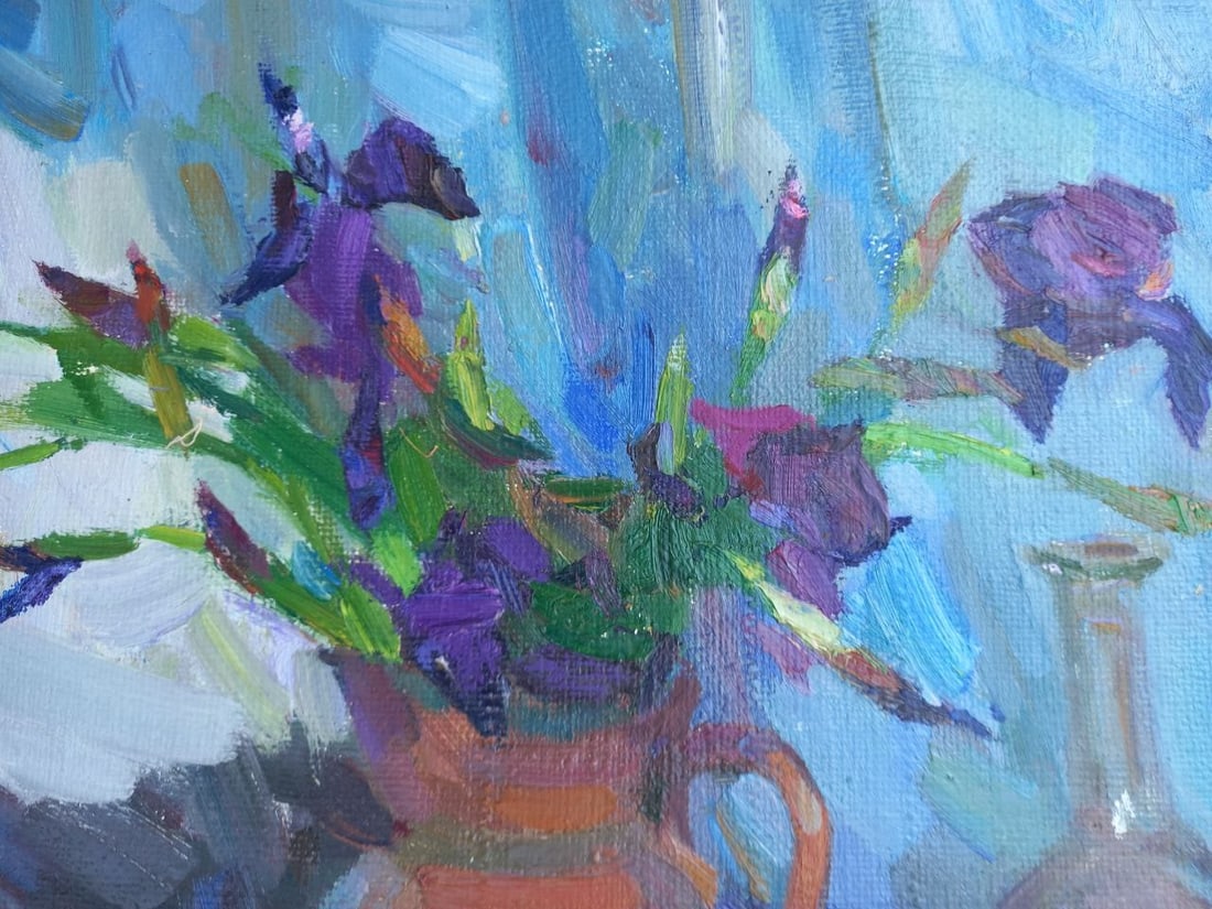 Oil painting Dark irises Alex Ditriev - 3