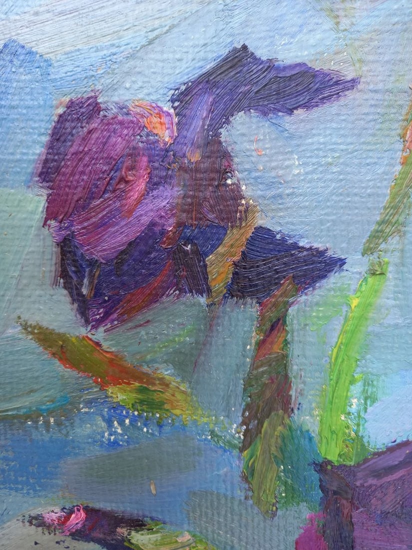 Oil painting Dark irises Alex Ditriev - 4