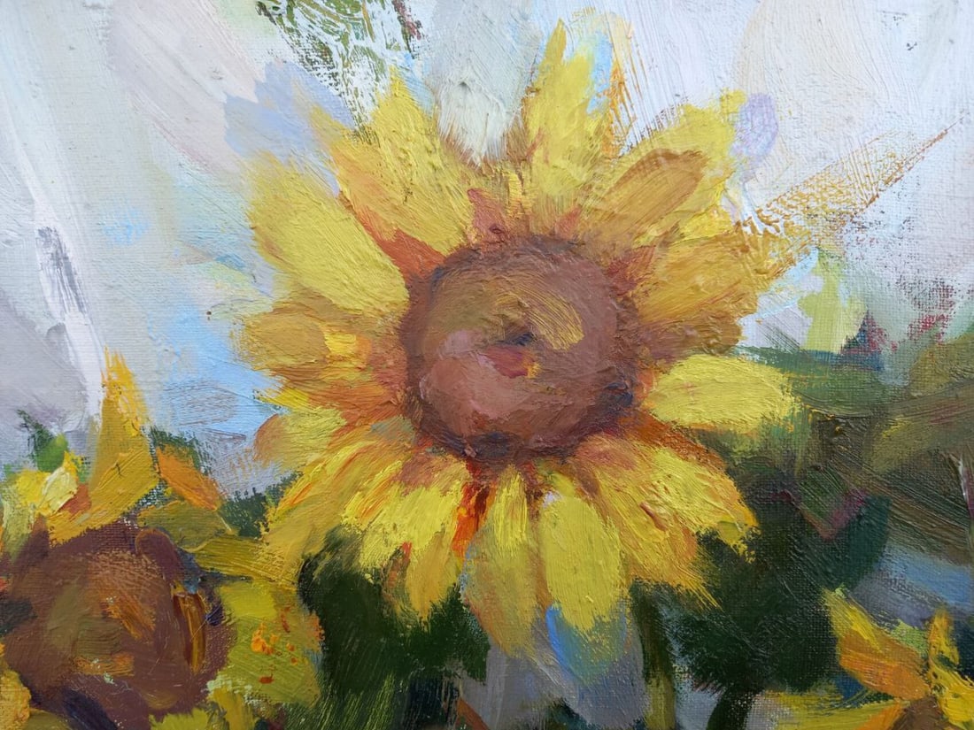 Oil painting Sunflowers Alex Ditriev - 4