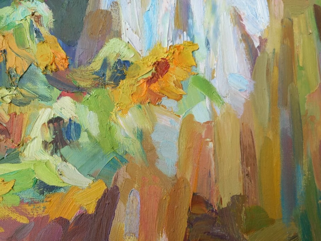 Oil painting Sunflowers Alex Ditriev - 3