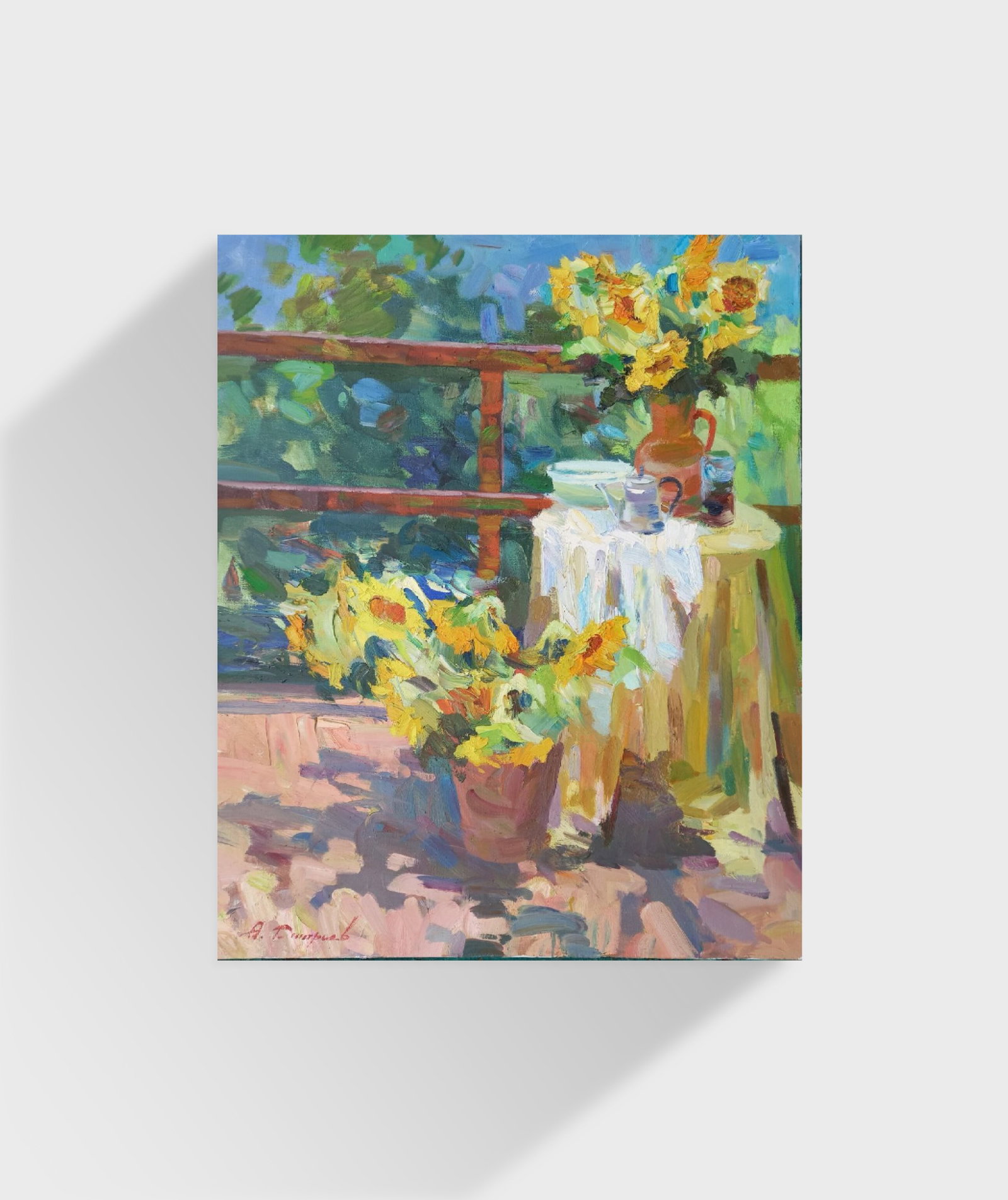 Oil painting Sunflowers Alex Ditriev - 7