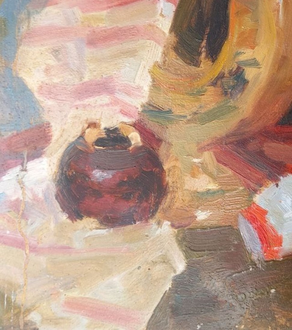 Oil painting Still life with an apple Alex Ditriev - 4