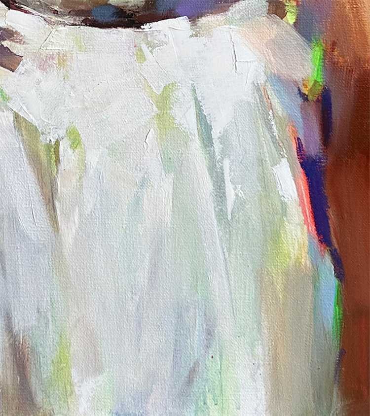 Oil still life painting Green apple ivan T. - 5
