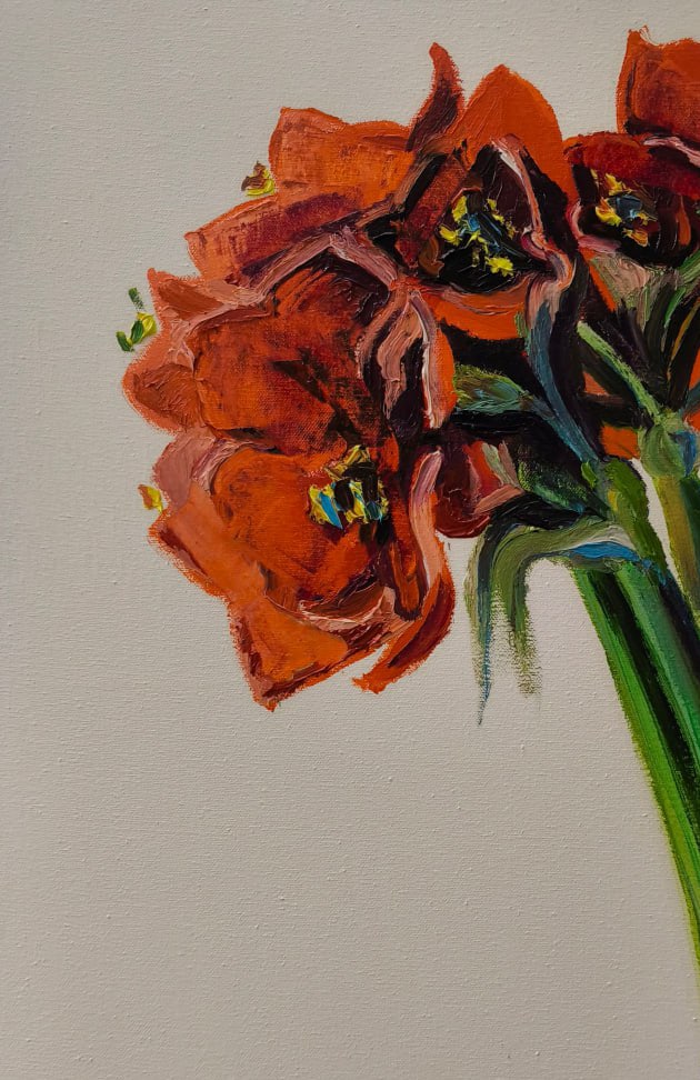 Oil painting Amaryllis Nina L - 2