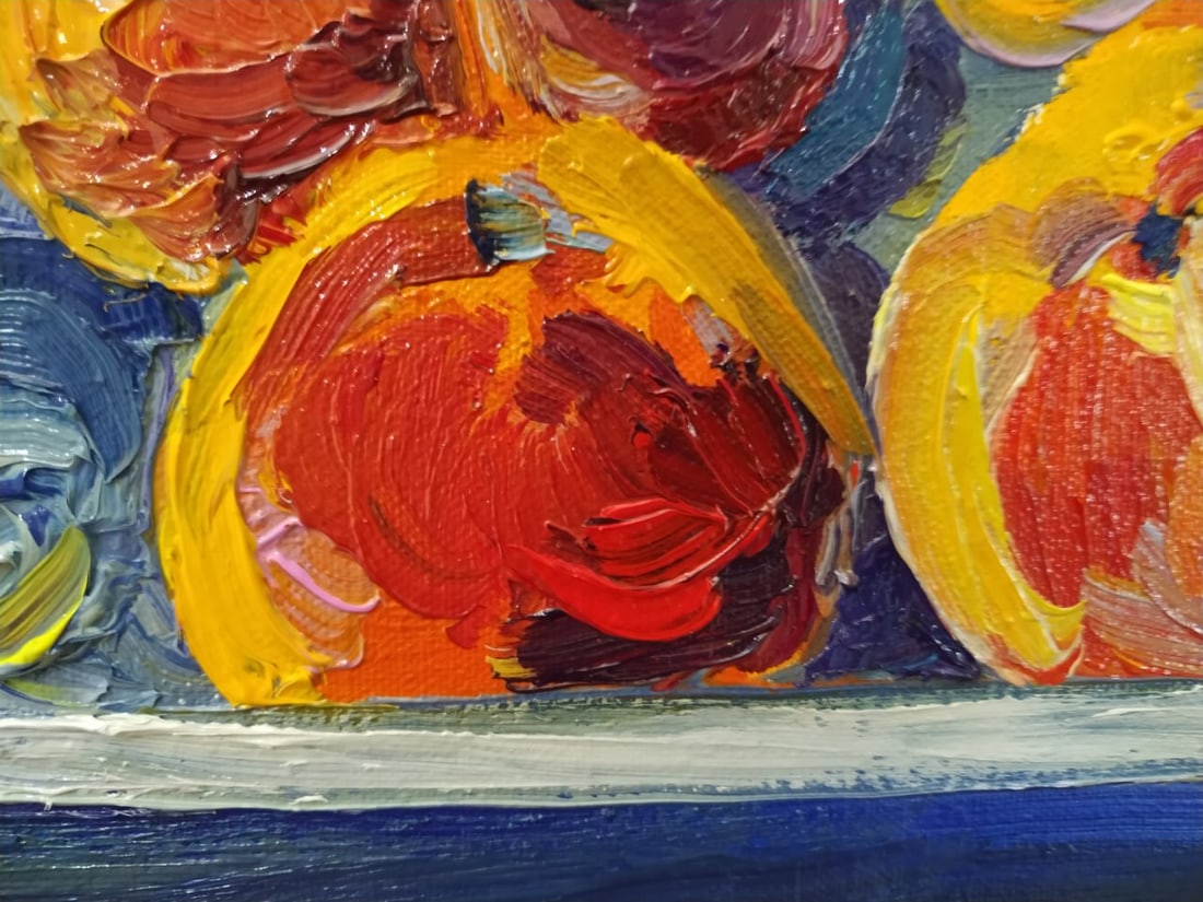 Oil painting A box of peaches Nina L - 6