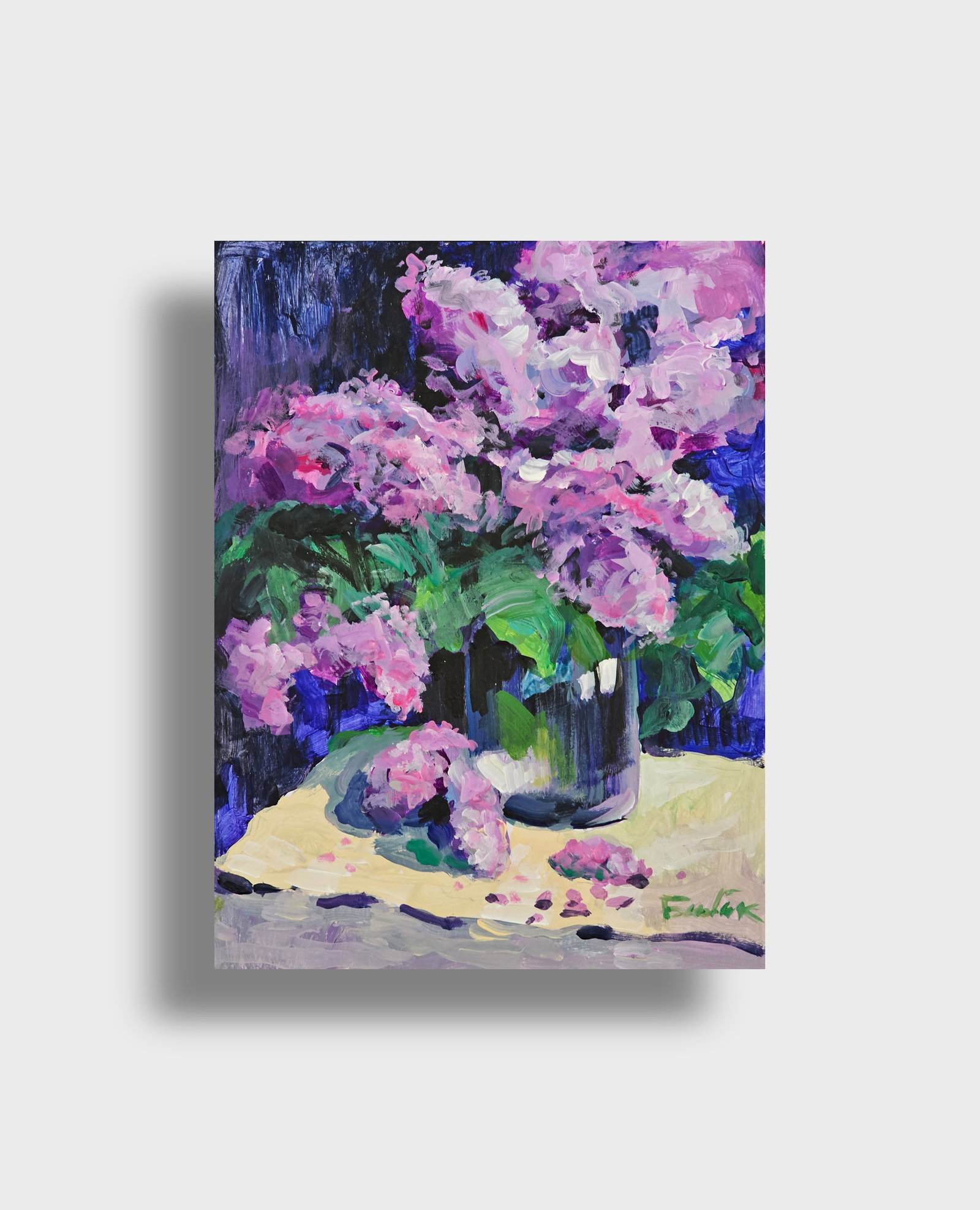 Acrylic painting Lilac Still life Vyacheslav Petrovich Babac - 10