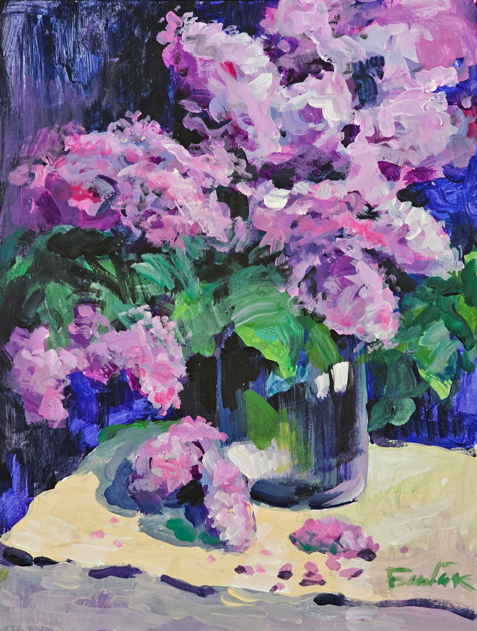 Acrylic painting Lilac Still life Vyacheslav Petrovich Babac: Title: Acrylic painting Lilac Still life Vyacheslav Petrovich Babac Description: 213BA Painter: Vyacheslav Petrovick Babac Size: 29x22 cm/ 11.41x8.66 inches Component: oil, cardboard Original painting
