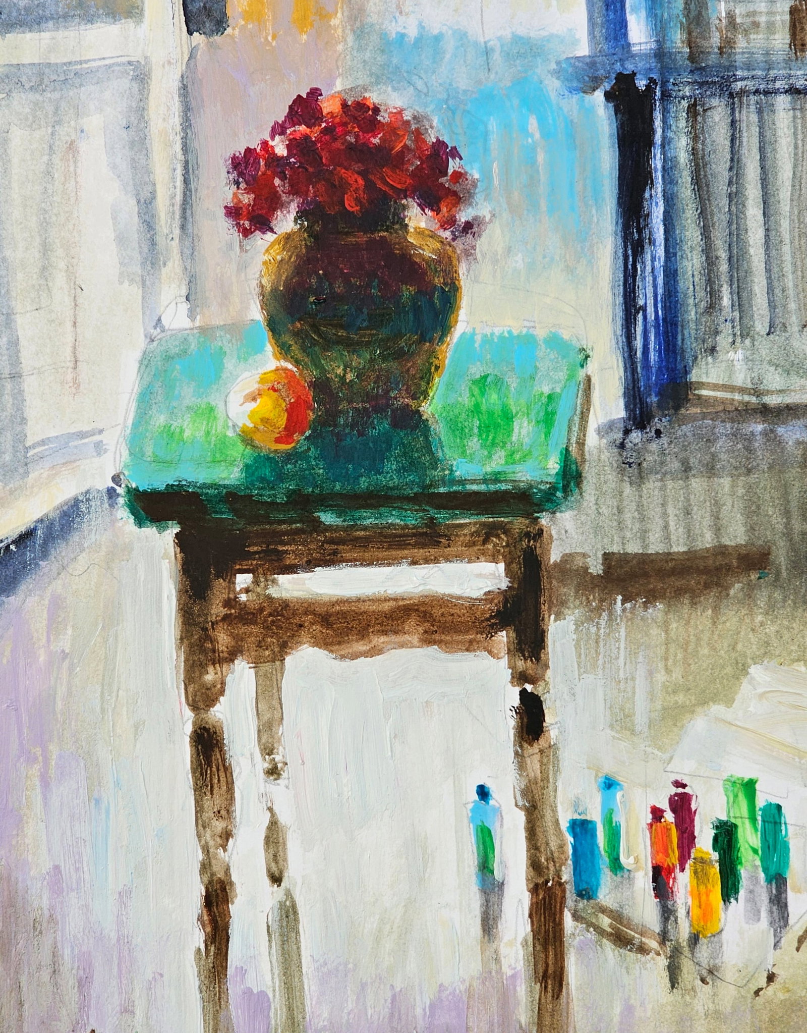 Acrylic painting artist's day Vyacheslav Petrovich Babac - 7
