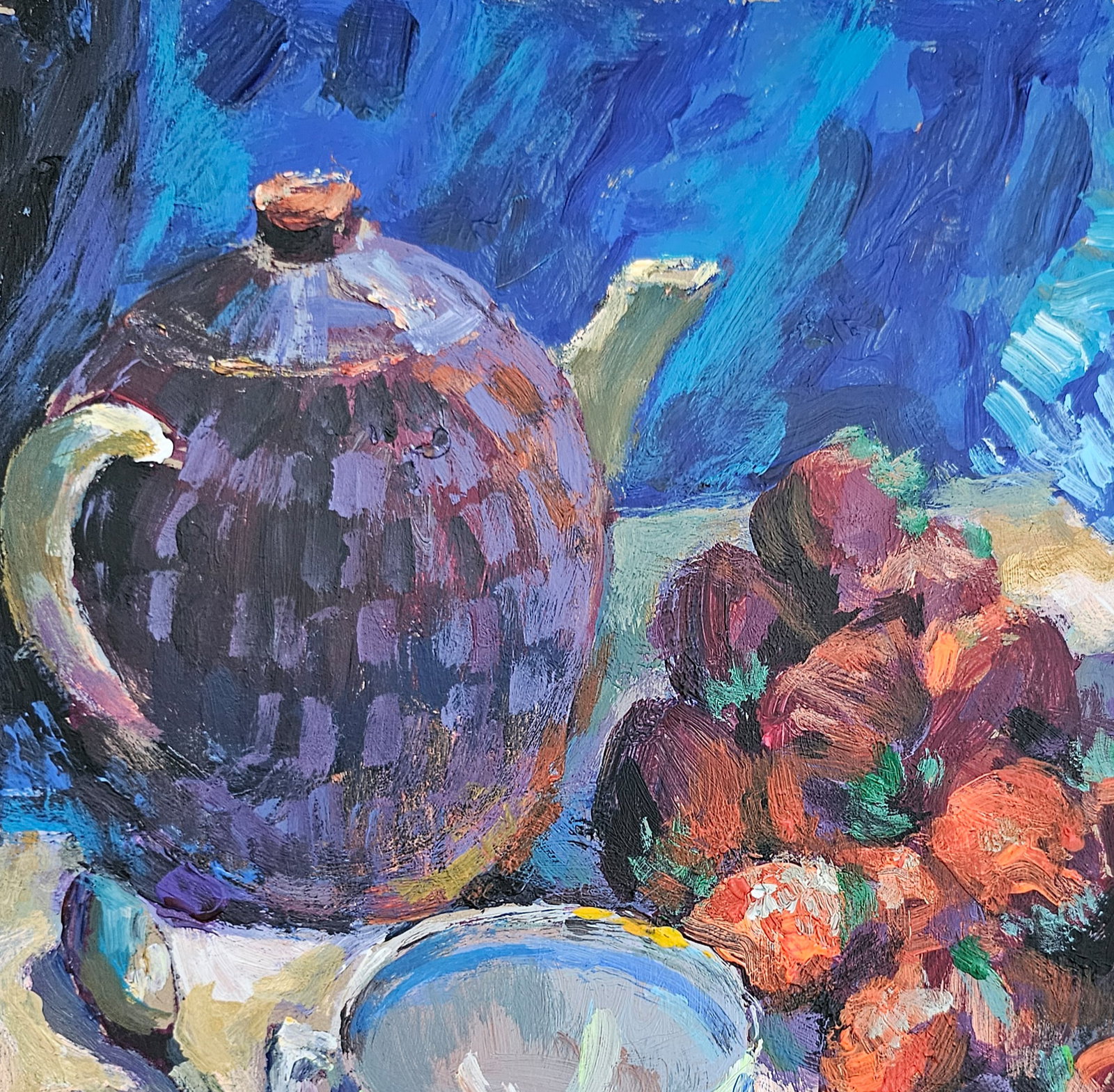 Acrylic painting still life with strawberries Vyacheslav Petrovich Babac - 3